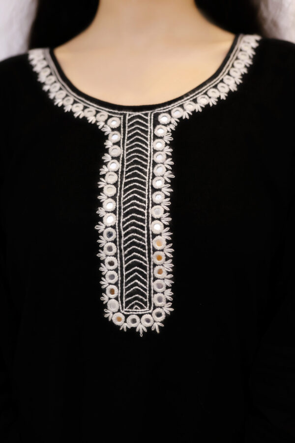 Elegant Black & White Embroidered 2-Piece - Image 5
