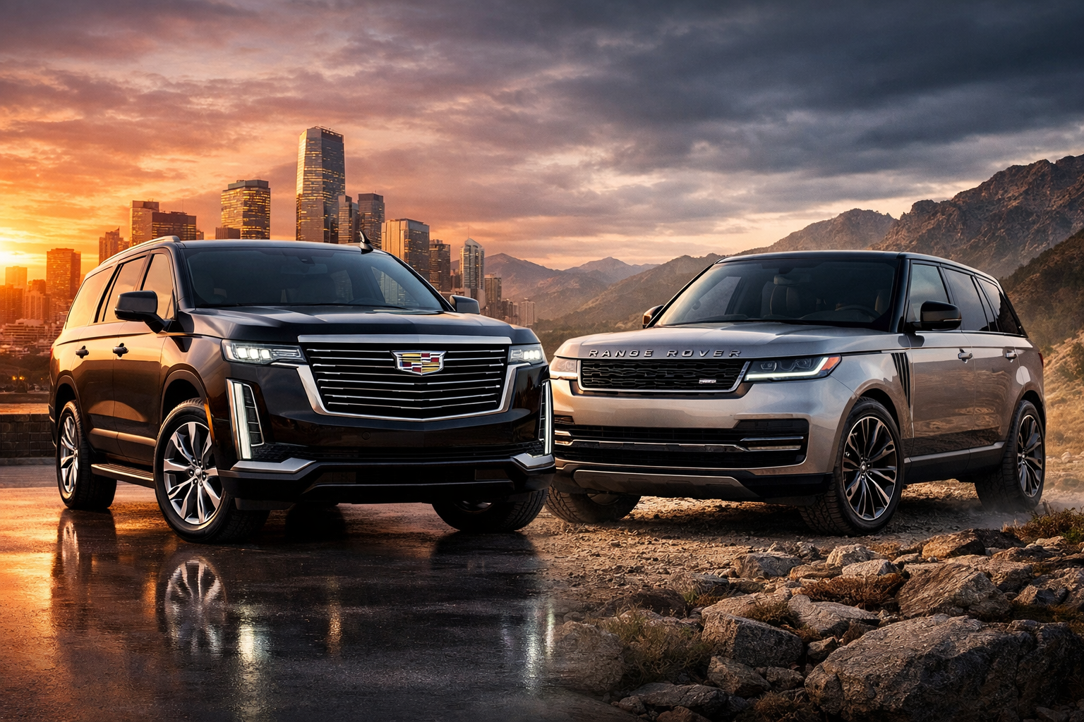 Cadillac Escalade and Range Rover